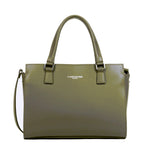 Sac à main en cuir Lancaster-Smooth Kaki