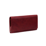 Portefeuille en cuir Chesterfield-Hampton Rouge