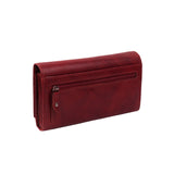 Portefeuille en cuir Chesterfield-Hampton Rouge