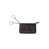 Porte-monnaie en cuir Chesterfield-Violette Noir