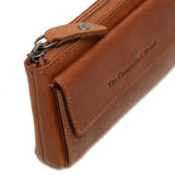 Porte-monnaie en cuir Chesterfield-Violette Cognac