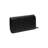 Portefeuille zippé en cuir Chesterfield-Arvento Noir