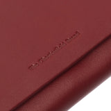Portefeuille zippé en cuir Chesterfield-Arvento Rouge