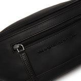 Sac banane Brana en cuir Chesterfield Noir