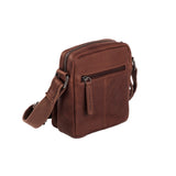Sac en bandoulière Bremen en cuir Chesterfield Café