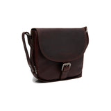 Petite besace en cuir Chesterfield-Lucian Marron