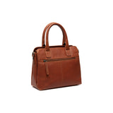 Sac à main en cuir chesterfield-Hermosa Cognac
