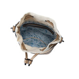 Sac à main seau en paille Venise Pralin