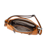 Sac à main trotteur Contraste Cognac