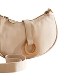 Sac à main bandoulière végan Woomen Crocus Beige