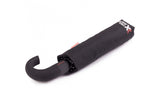 X-TRA Solid Crook Isotoner Folding Umbrella Black 09407