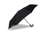 X-TRA Solid Crook Isotoner Folding Umbrella Black 09407