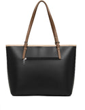 Sac cabas en cuir Lancaster-Smooth Noir/Nude/Vison