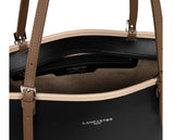 Sac cabas en cuir Lancaster-Smooth Noir/Nude/Vison