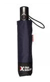 X-TRA Solid Isotoner Folding Umbrella Navy Blue Men 09379